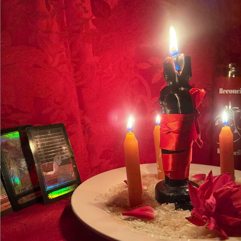 Black and Red Ritual Candle Set - Picture 5 of 6